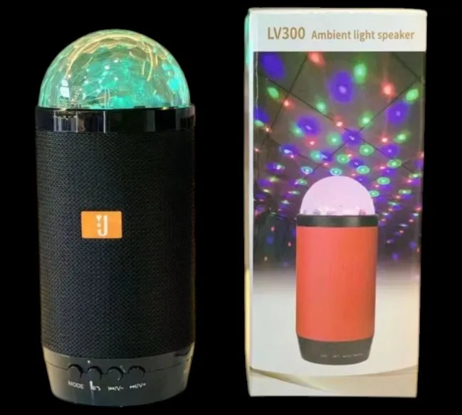 [LV-300] Parlante Bluetooth con Luz LED Proyector esfera LV300