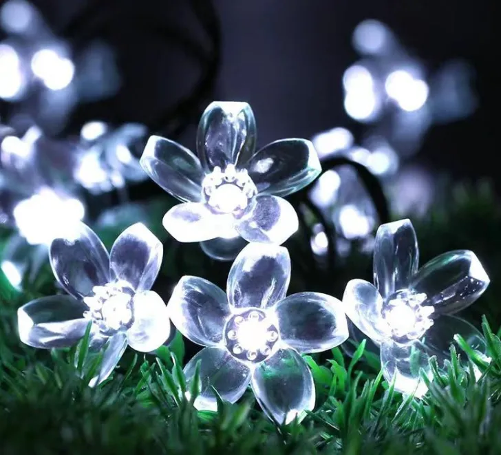 [LZ-07 CEREZO 220V] Guirnalda LED “Cerezo” 220V/5mts/50cer Blanco Frio