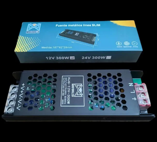 [HJG-12V-300W 25A] Fuente SLIM 12V 300W 25A