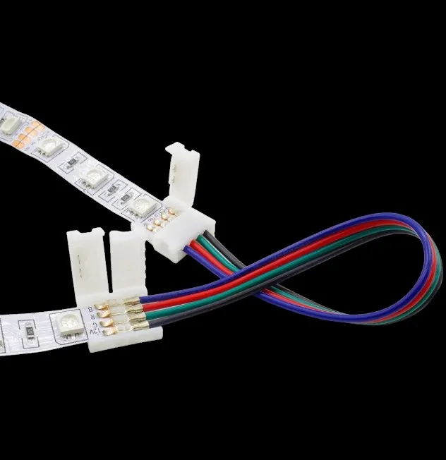 [cnt-16] Conector para Tira LED 5050 RGB – Con Cable 2 hebillas