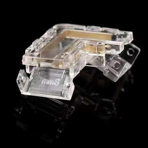 [cnt-34] Conector transparente L 90° compatible p/smd y cob 8mm
