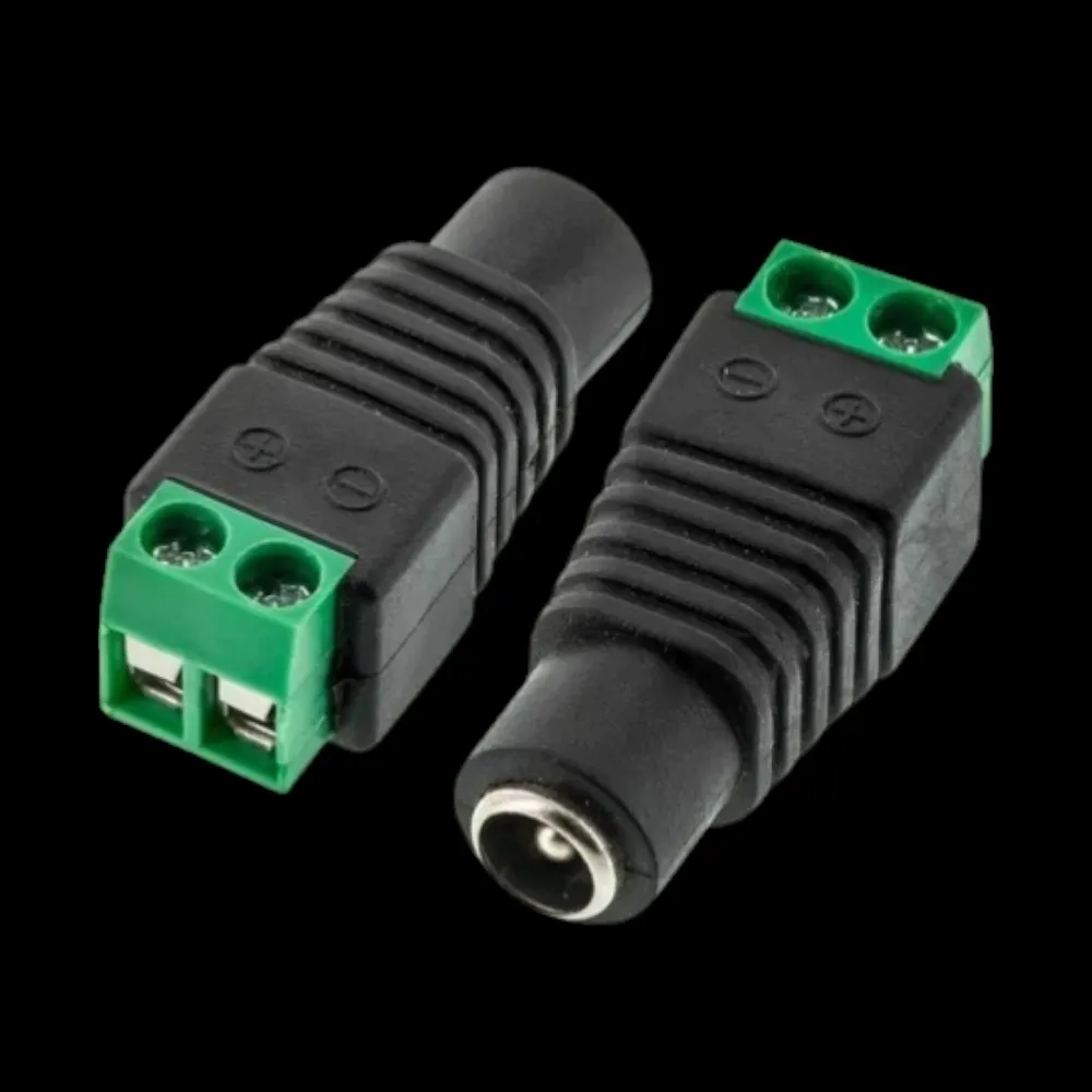 [cnt-01] Conector Jack DC con Bornera a Tornillo Hembra