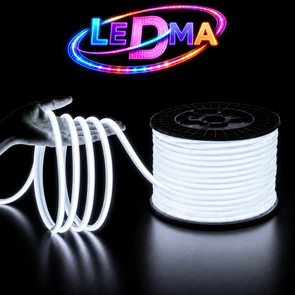 [N-220v-COB-320D-IP65] Neon Flexible COB 220v - 320d/m - IP65 exterior Blanco Frio - X METRO