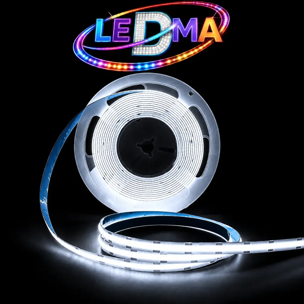 [CDD-240LED-220V B.Frio] Tira led COB 220V - 240LED - 9w/m - 8mm (B.FRIO) ROLLO X10 METROS