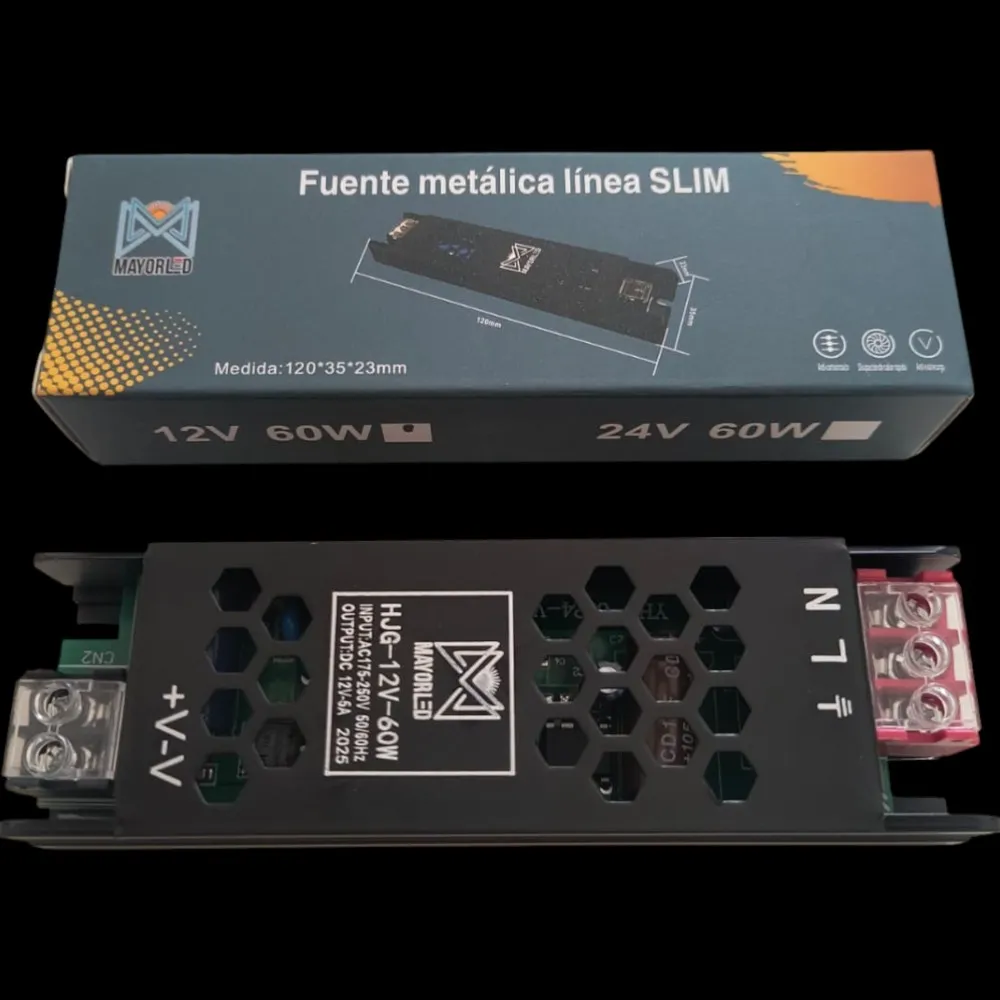 [HJG-12V-60W 5A] Fuente SLIM 12V 60W 5A