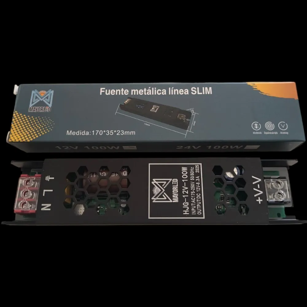 [HJG-12V-100W 8.3A] Fuente SLIM 12V 100W 8.3A
