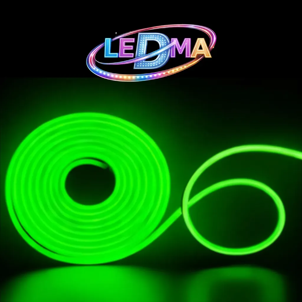 [2835-120led-ip65-6*12mm 12v] Neon Flex 12x6 - 12v - ip65 exterior - 2835 - VERDE X METRO