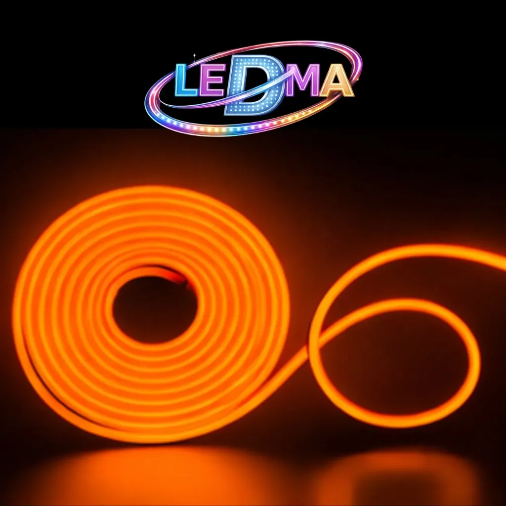 [2835-120led-ip65-6*12mm 12v] Neon Flex 12x6 - 12v - ip65 exterior - 2835 - NARANJA X METRO
