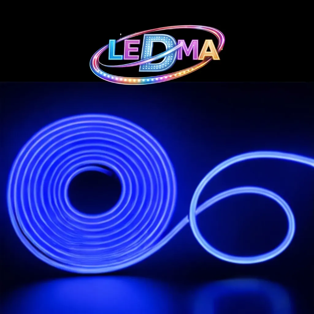 [2835-120led-ip65-6*12mm 12v] Neon Flex 12x6 - 12v - ip65 exterior - 2835 - AZUL X METRO
