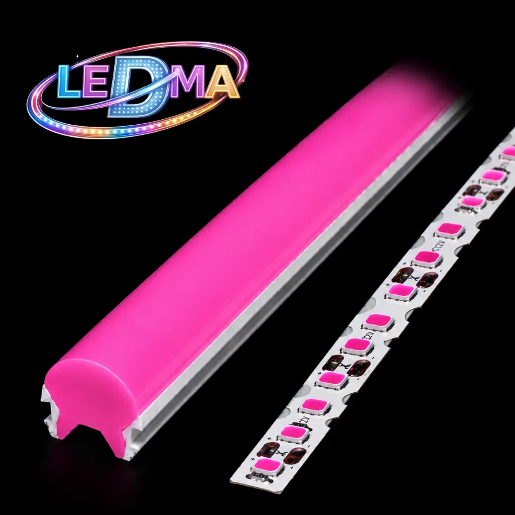 [sg-10*10-100mts] GOMA+ led ZIGZAG (2835-12v-120d) ROSA X METRO