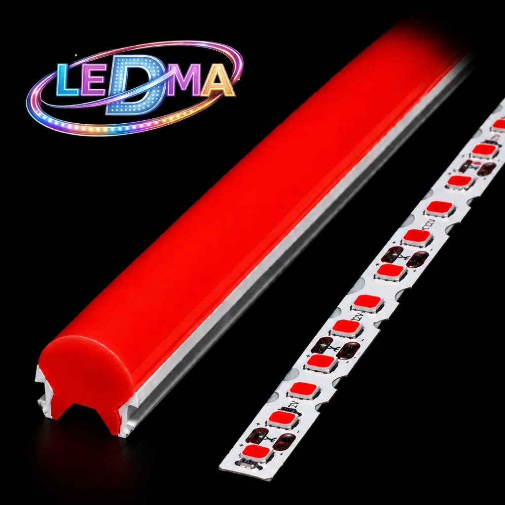 [sg-10*10-100mts] GOMA+ led ZIGZAG (2835-12v-120d) ROJO X METRO
