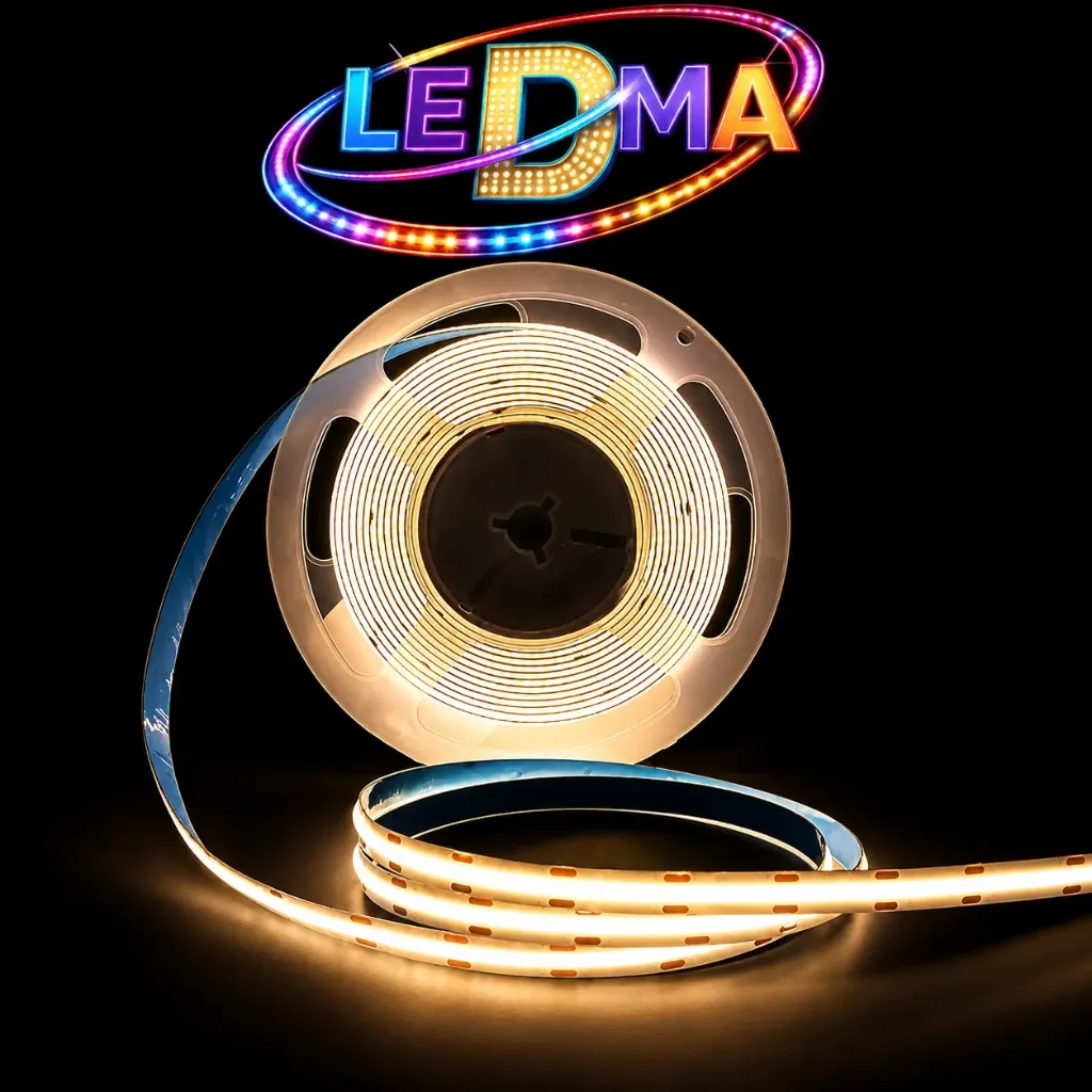 [CDD-240LED-220V B.Calido] Tira led COB 220V - 240LED - 9w/m - 8mm (B.CALIDO) ROLLO X10 METROS