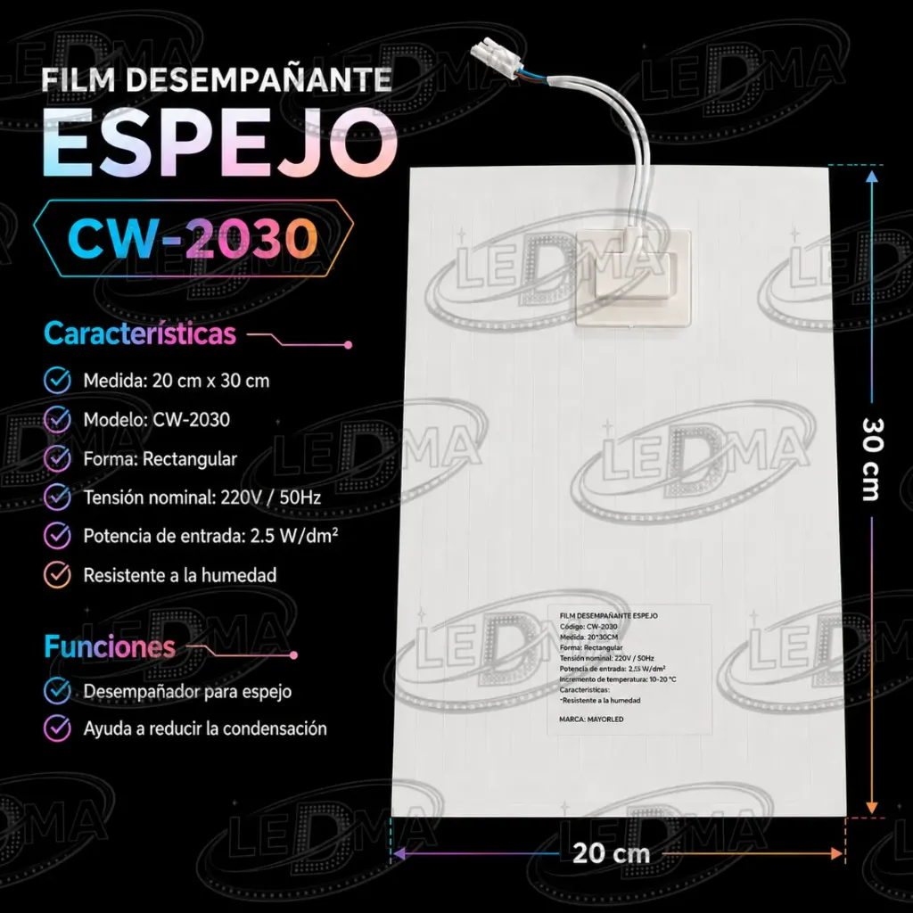 [CW-2030] Film Desempañante Espejo CW-2030