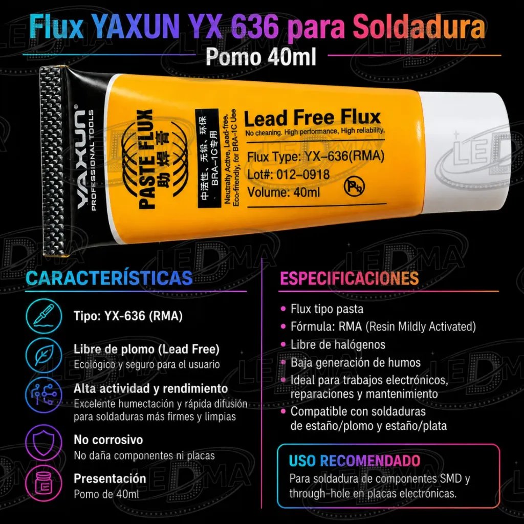 [YX636] Flux YAXUN YX 636 para Soldadura – Pomo 40ml
