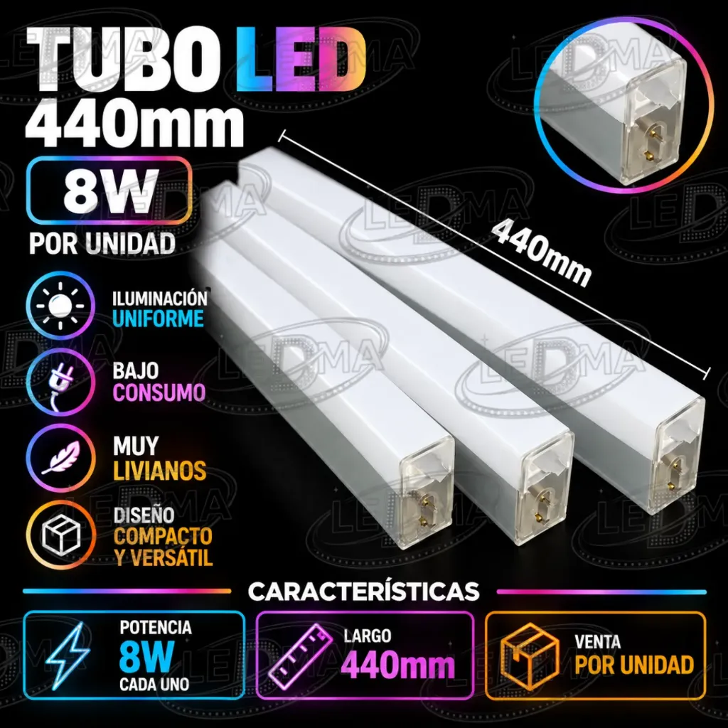 [h-440m] Tubo LED 440mm / Acople rapido
